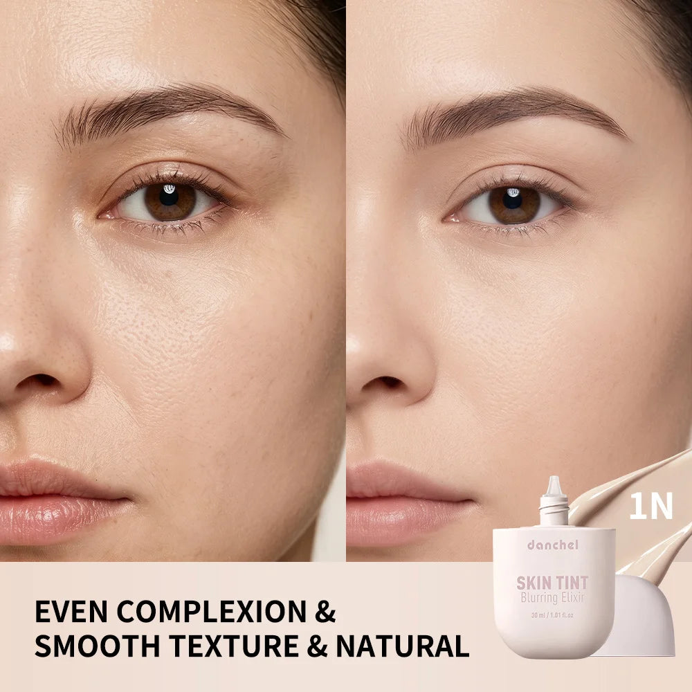 Skin Tint Blurring Elixir Foundation 24 Colors Concealer Blur Pores Fine Lines Long Lasting Hydrating Makeup For All Skin Tone Zpaxo