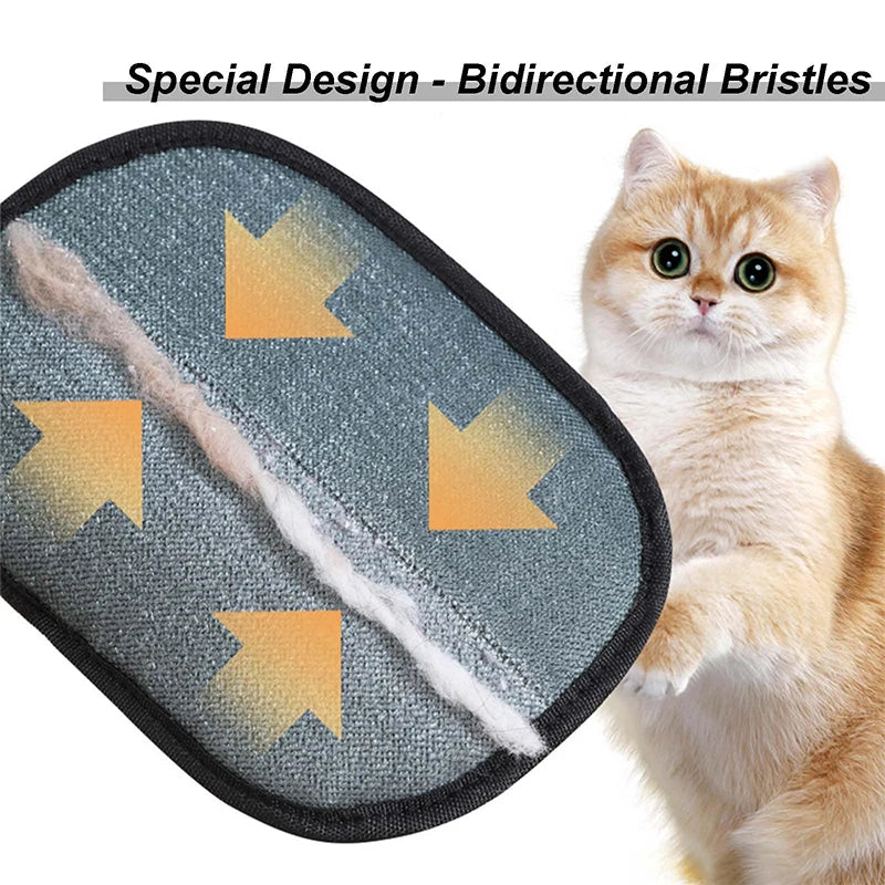Pet Grooming Gloves Static Dedusting Brush Hair Remover Removing Dog
