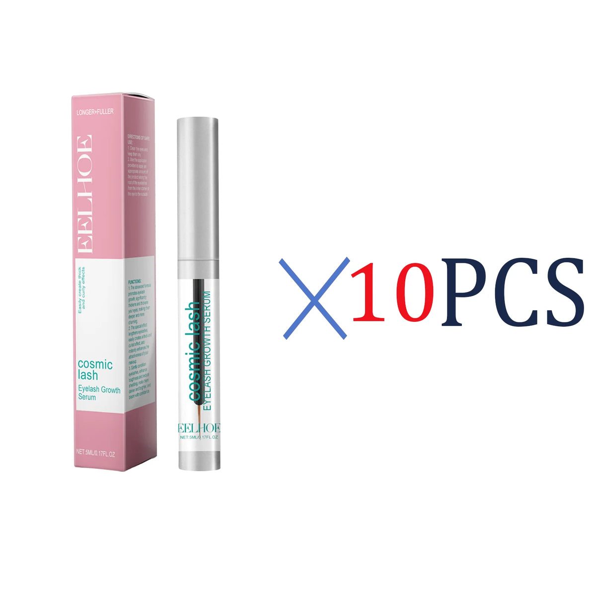 EELHOE Eyelash Growth Serum Volume And Curl Mula Promotes Eyelash Growth Special Effect Lengthens Eyelashes Gently Condition 5ml Zpaxo 10 Pcs