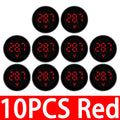 DC5-100V Digital Voltmeter LED Digital Display Circular Voltmeter Car Voltage Current Meter Volt Detector Tester Monitor Panel Zpaxo 10pcs red