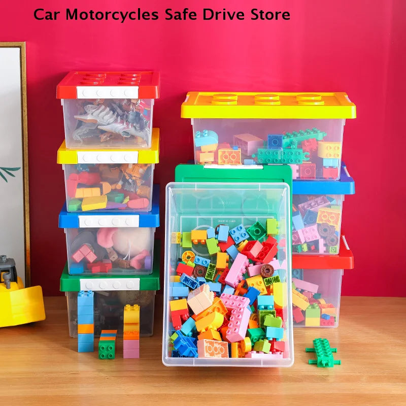 Kids Building Block Storage Box Toy Organizer Stackable Case