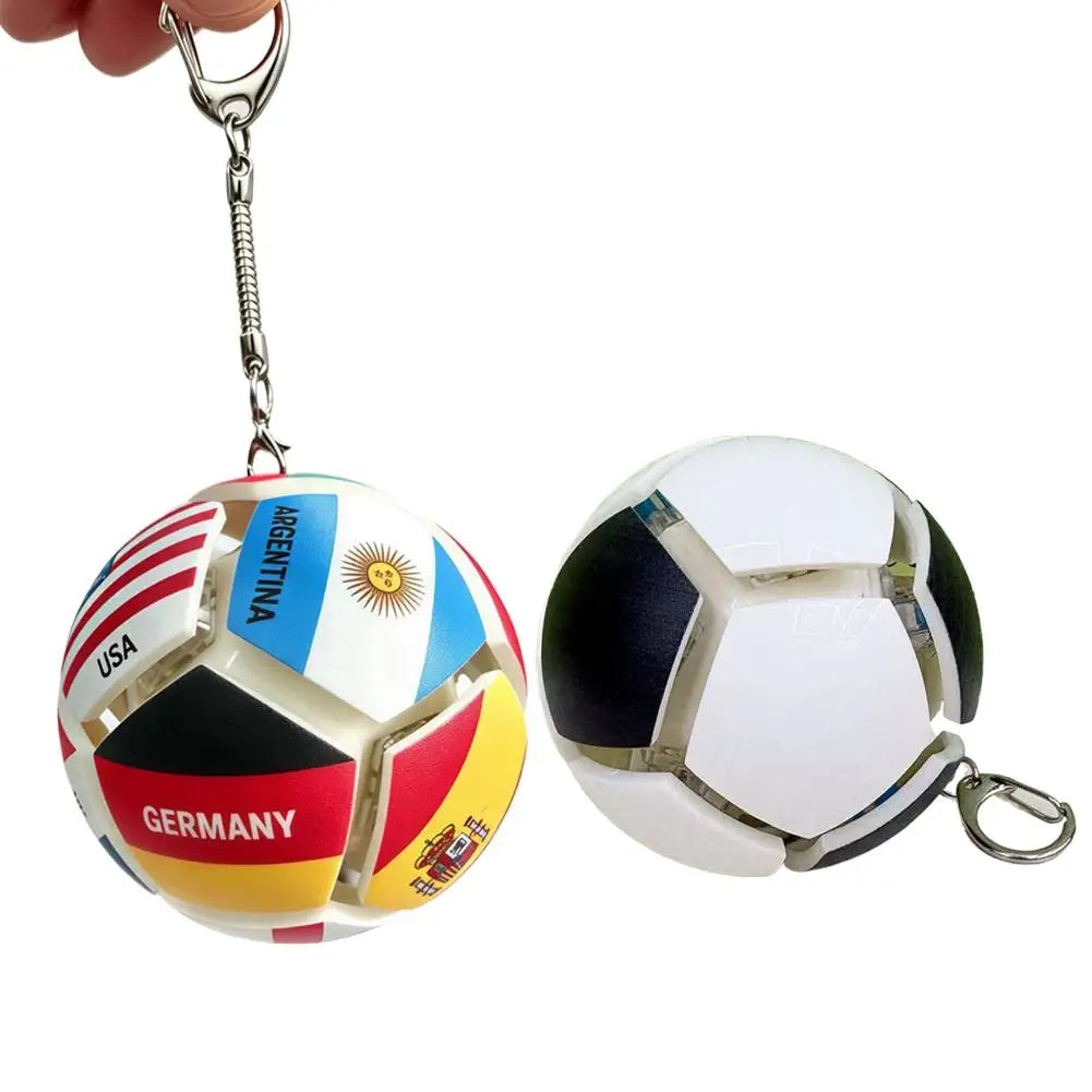 2026 New Soccer Ball Fidget Keychain Mechanical Clicker Stress Relief Sensory Toy Football Fans Pendant Gift Zpaxo