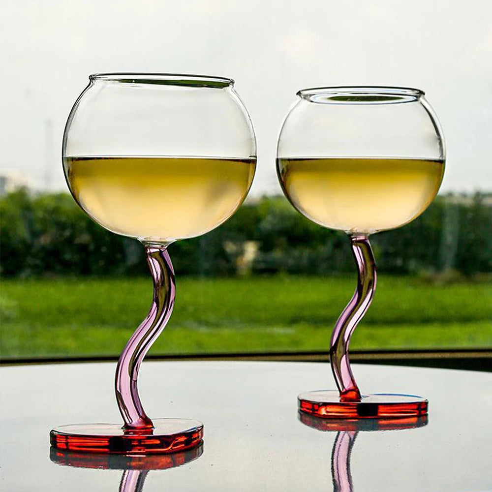 1PC Heart Shaped Wine Glass Goblet High Borosilicate Glass for Wedding Birthday Anniversary Valentine's Day Gift Zpaxo