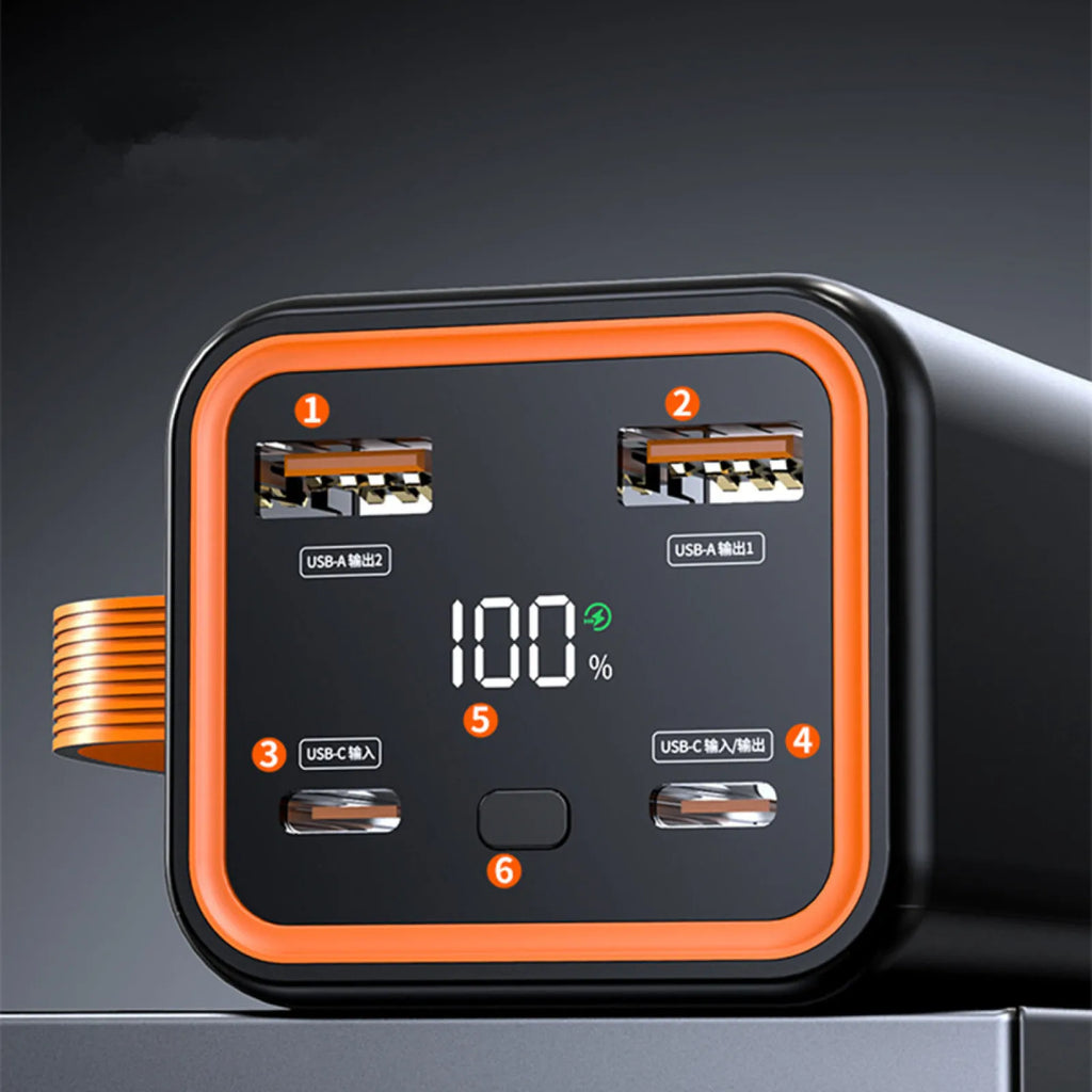 Detachable DIY Power Bank Case 4 21700 Battery PD 22 5W Fast Charging