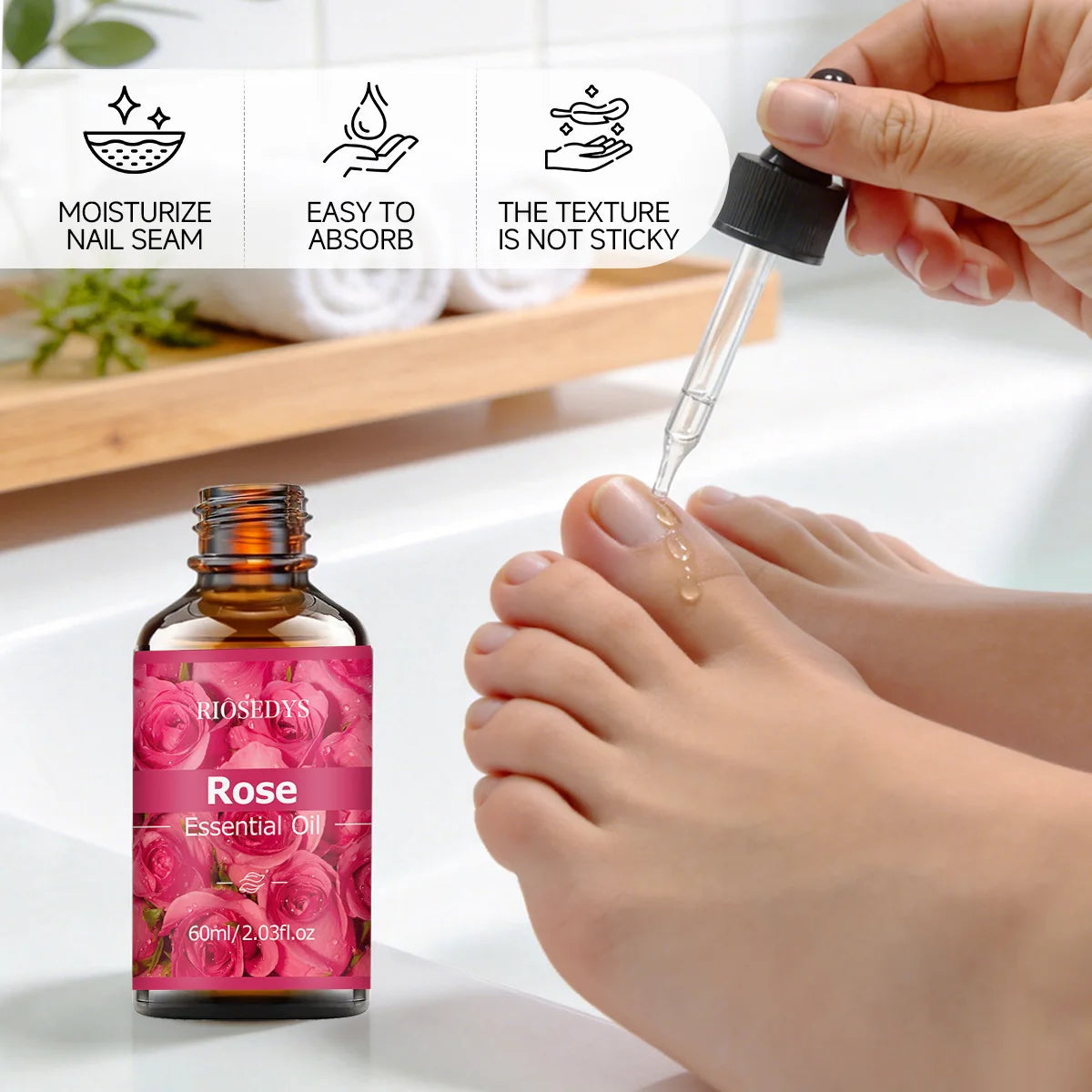60ml ROSE ESSENTIAL OIL is a has deep nourishing moisturizing effects, making it suitable for massage, skin care, and hydration. Zpaxo