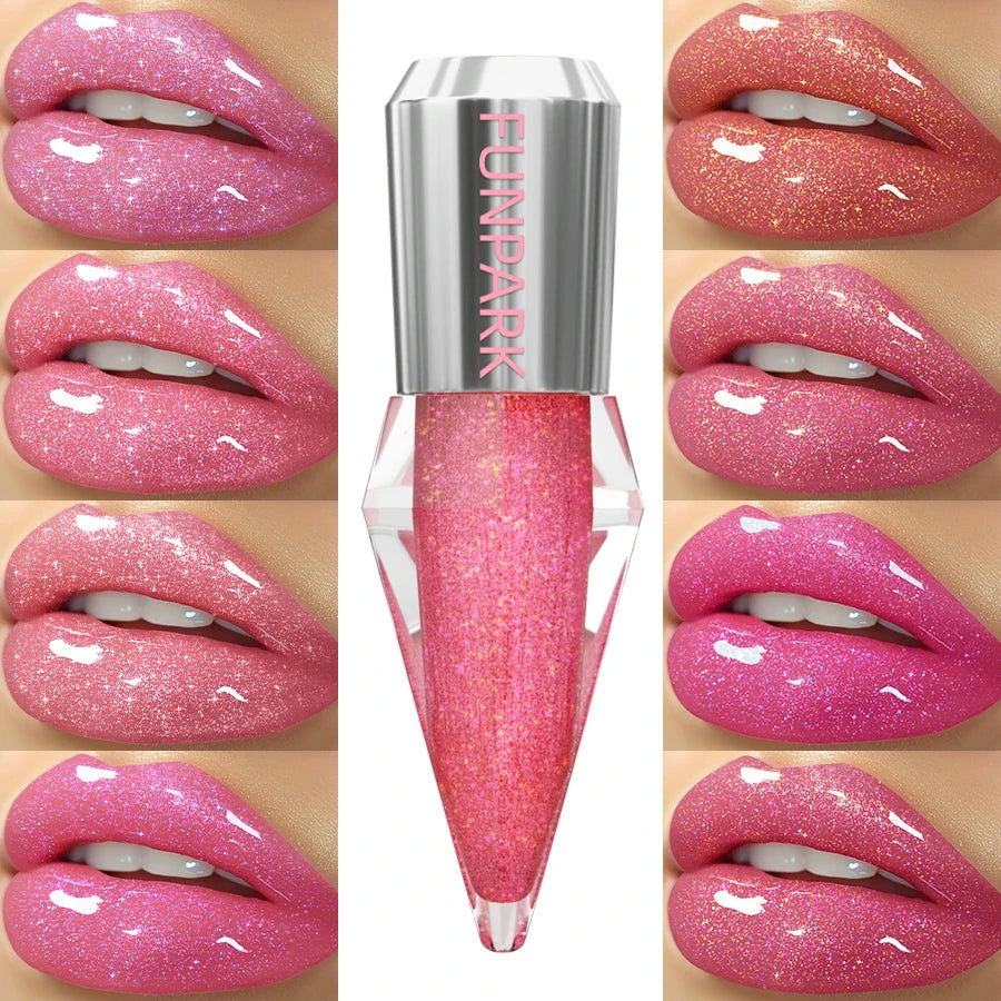 8 Colors Moisturizing Diamond Shimmer Glitter Lip Gloss Makeup