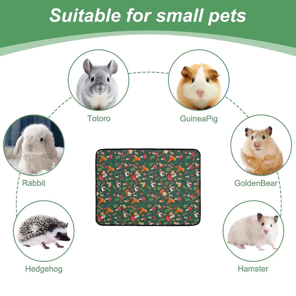 Washable Guinea Pig Cage Liner Soft Bedding Mat Small Animal Reusable