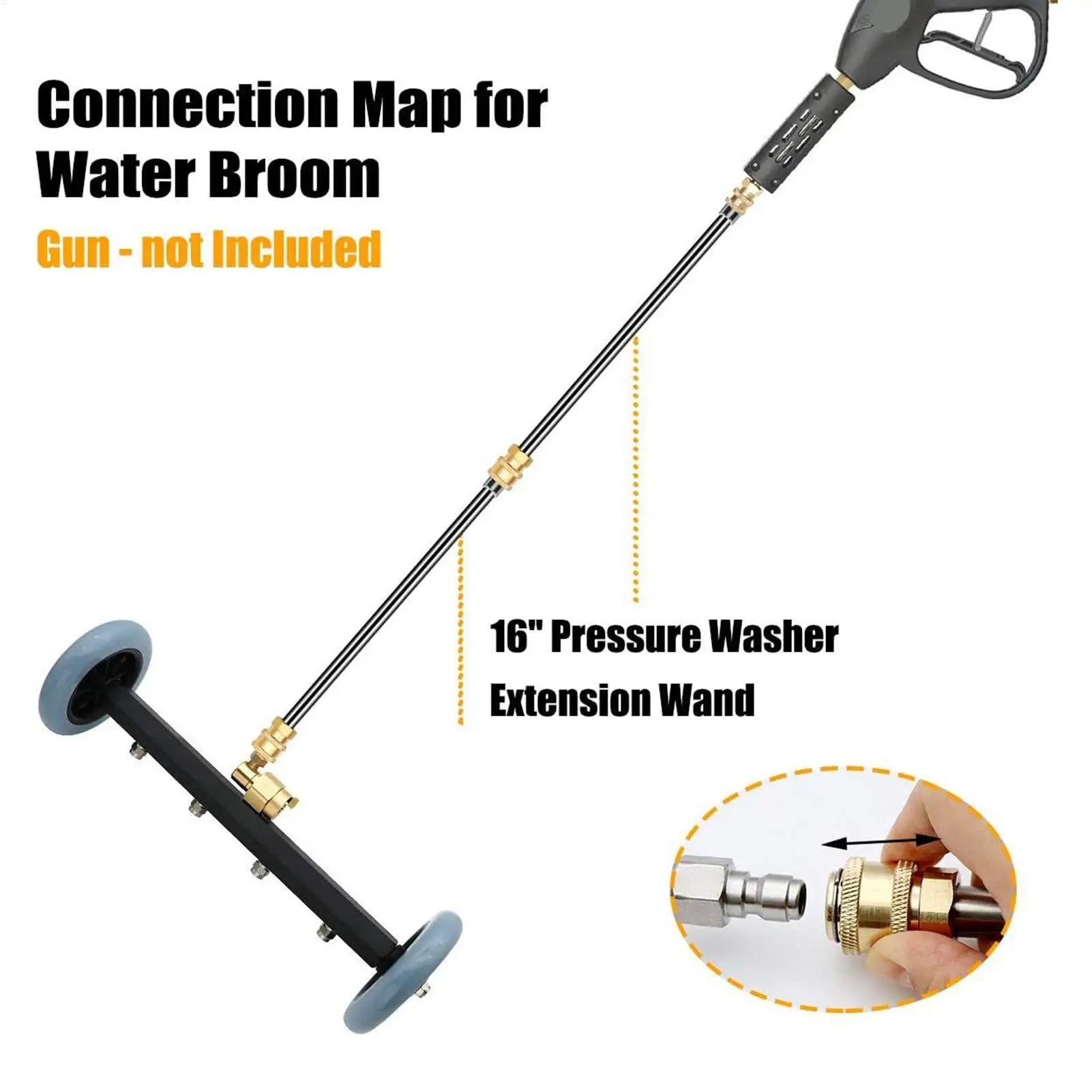 Undercarriage Pressure Washer 4000 PSI Surface Cleaner Attachment 2