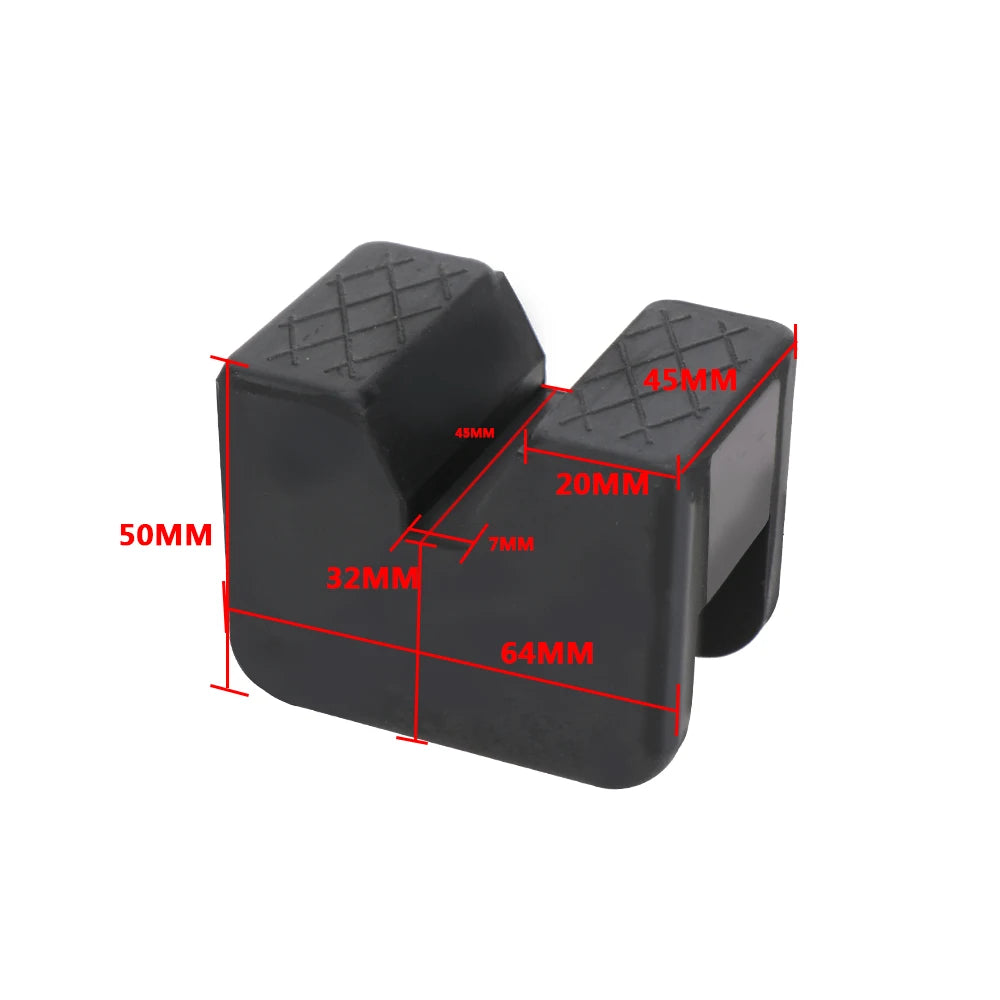 Slotted Jack Pad Car Lift Stand Frame Rail Adapter Rubber Repair Tools Zpaxo black