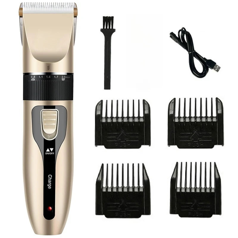 Dog Hair Clippers Electrical Pet Clipper Grooming Trimmer Cat Rabbit Zpaxo Gold B