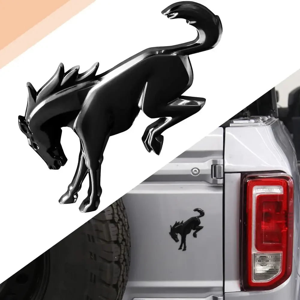 3D Black ABS Emblem Decal for Ford Bronco Sport 2020–2023
