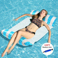 Inflatable Water Hammock Pool Float Chair Lounge Bed Floating Swim Zpaxo Blue