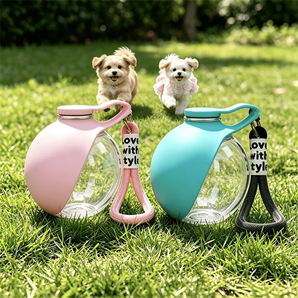 Upgraded 2In1 Portable Water Bottle Collapsible Dog Bowl Leakproof Zpaxo