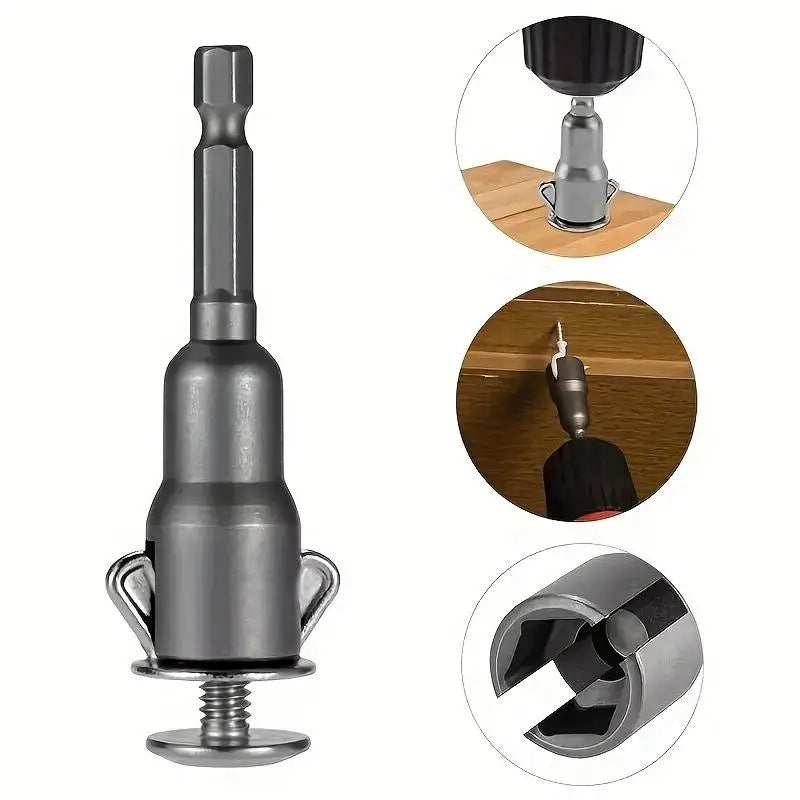 ▶1Pcs 1/4" Hex Shank Butterfly Socket Adapter Wing Nut Drill Socket Wrench Tool Set 65mm For Power Wing Nut Driving Zpaxo 1Pcs