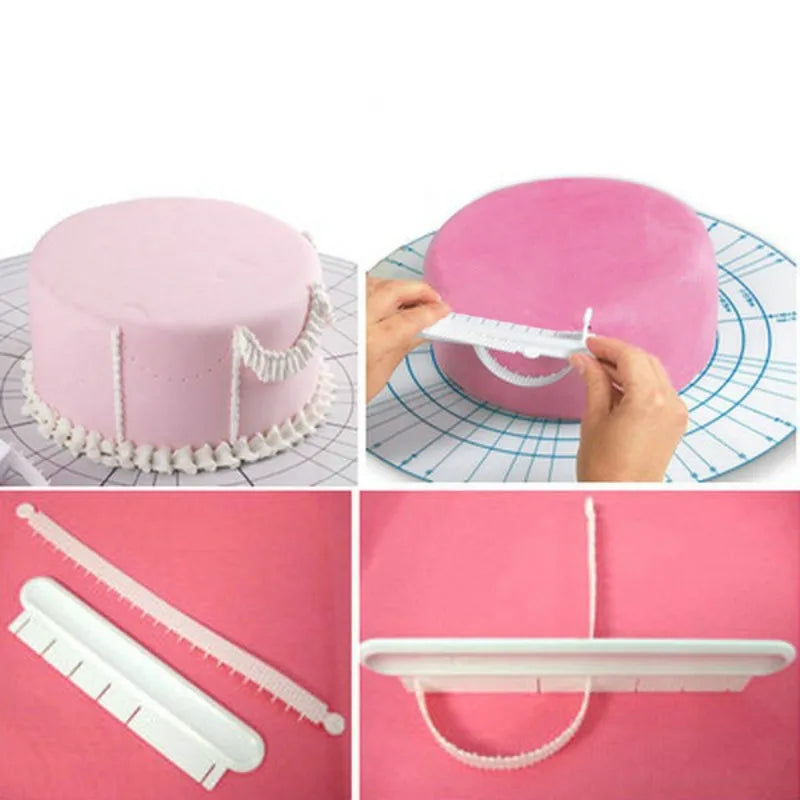 Cake Decorating Curved Ruler – Buttercream & Skirt Marker Tool Cake Decorating Tool Zpaxo