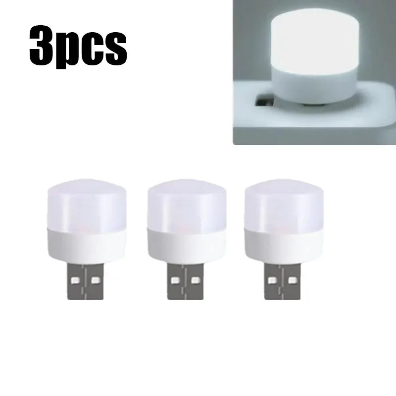 USB Plug-In LED Night Light – Warm White, Energy-Saving Pack