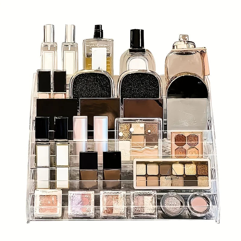 Elegant Acrylic Perfume Cosmetic Organizer Multi-layer Clear Display