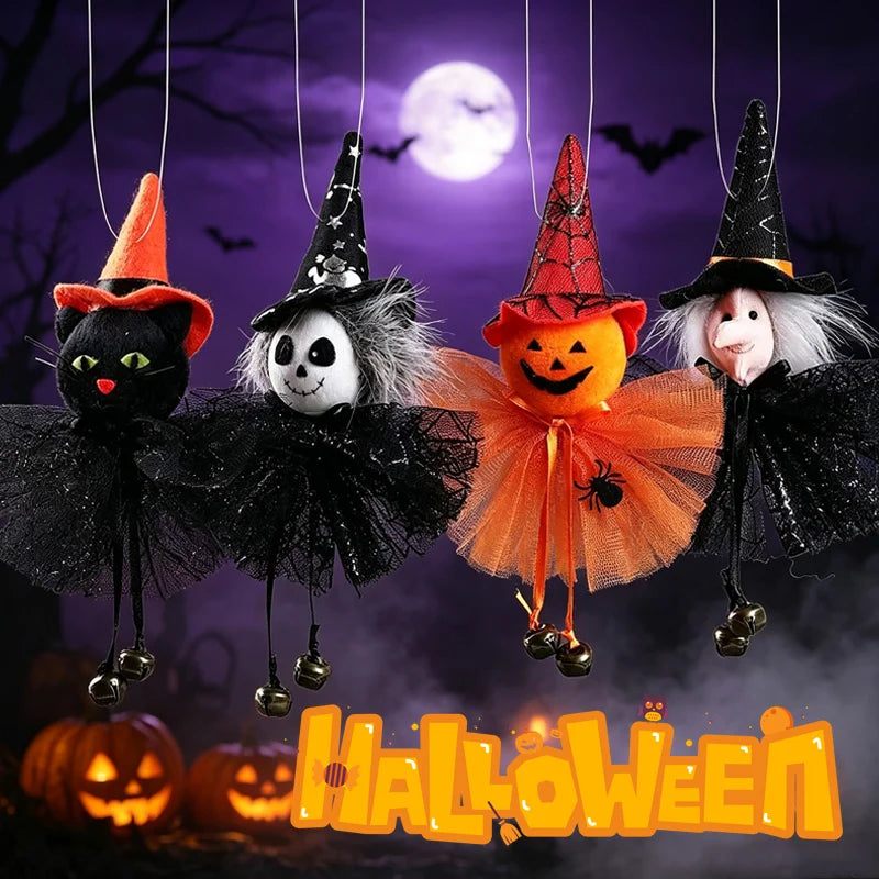 Halloween Hanging Ghost Decoration Funny Pumpkin Witch Spooky