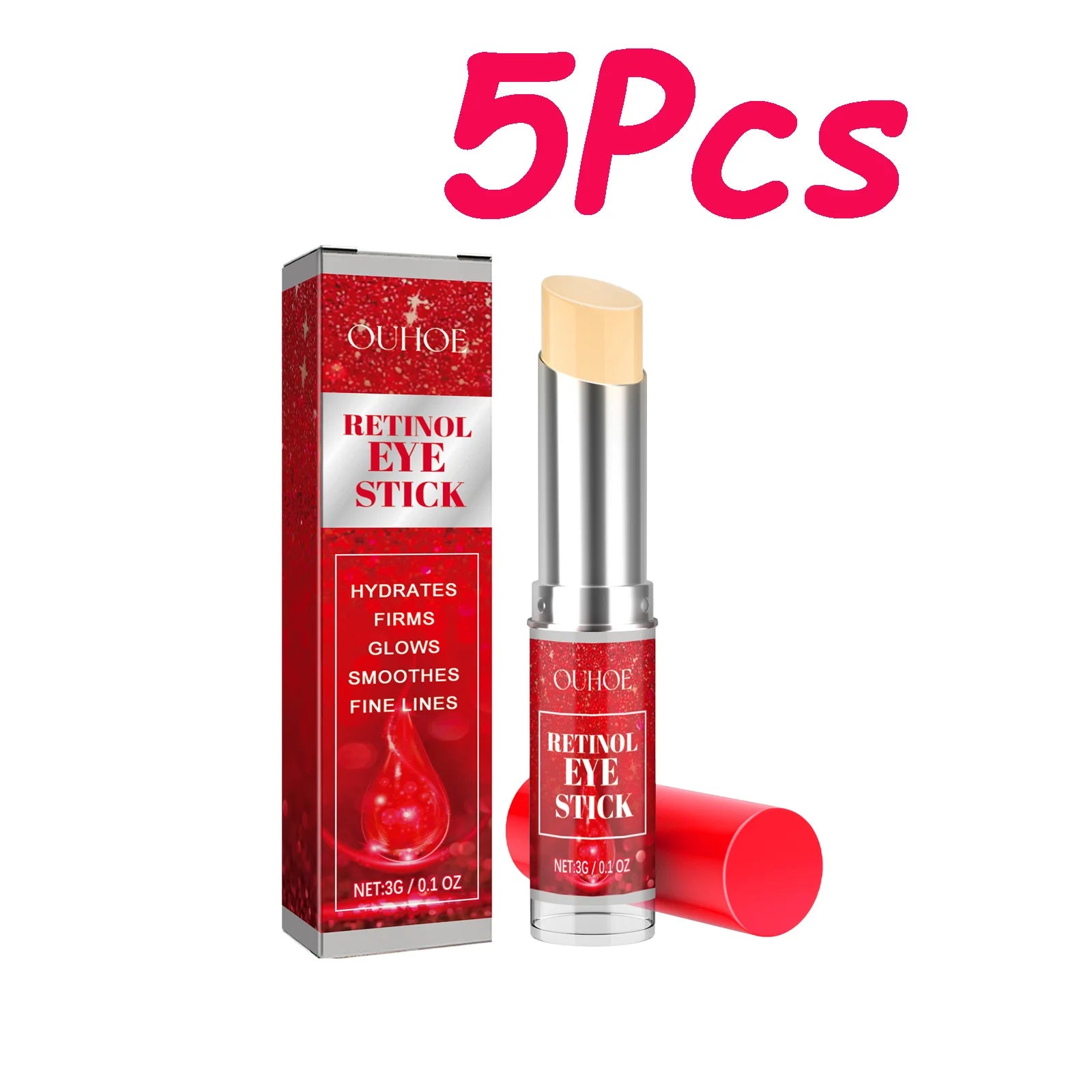 Retinol Eye Cream Stick – Dark Circles & Anti-Wrinkle Retinol Eye Cream Zpaxo 5 x 3g Boxed
