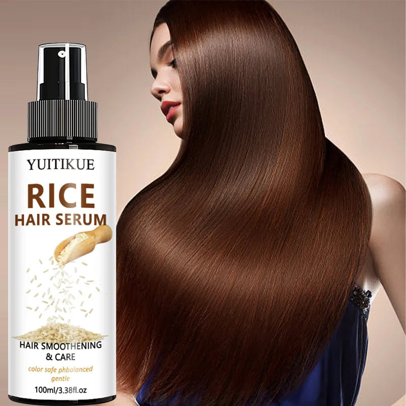 YUITIKUE Rice Water Hair Serum Spray – Shine & Strengthen Hair Serum Spray Zpaxo Default Title