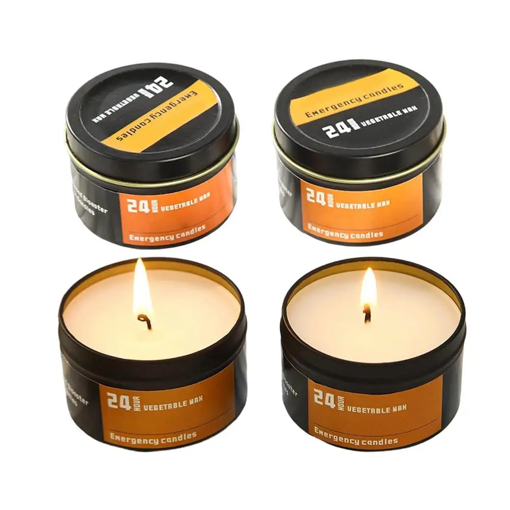 4-Pack Emergency Survival Candles – 24hr Windproof & Odorless Emergency Survival Candles Zpaxo 4Pcs