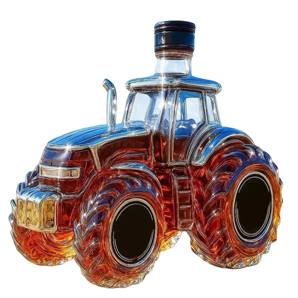 Whiskey Glass Bottles Tractor Shape Alcohol Dispenser Decanter Bottle