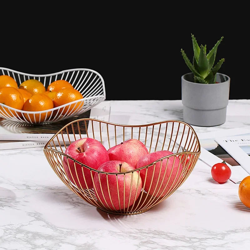 Metal Wire Fruit Basket – Iron Kitchen Storage Bowl Fruit Storage Basket Zpaxo