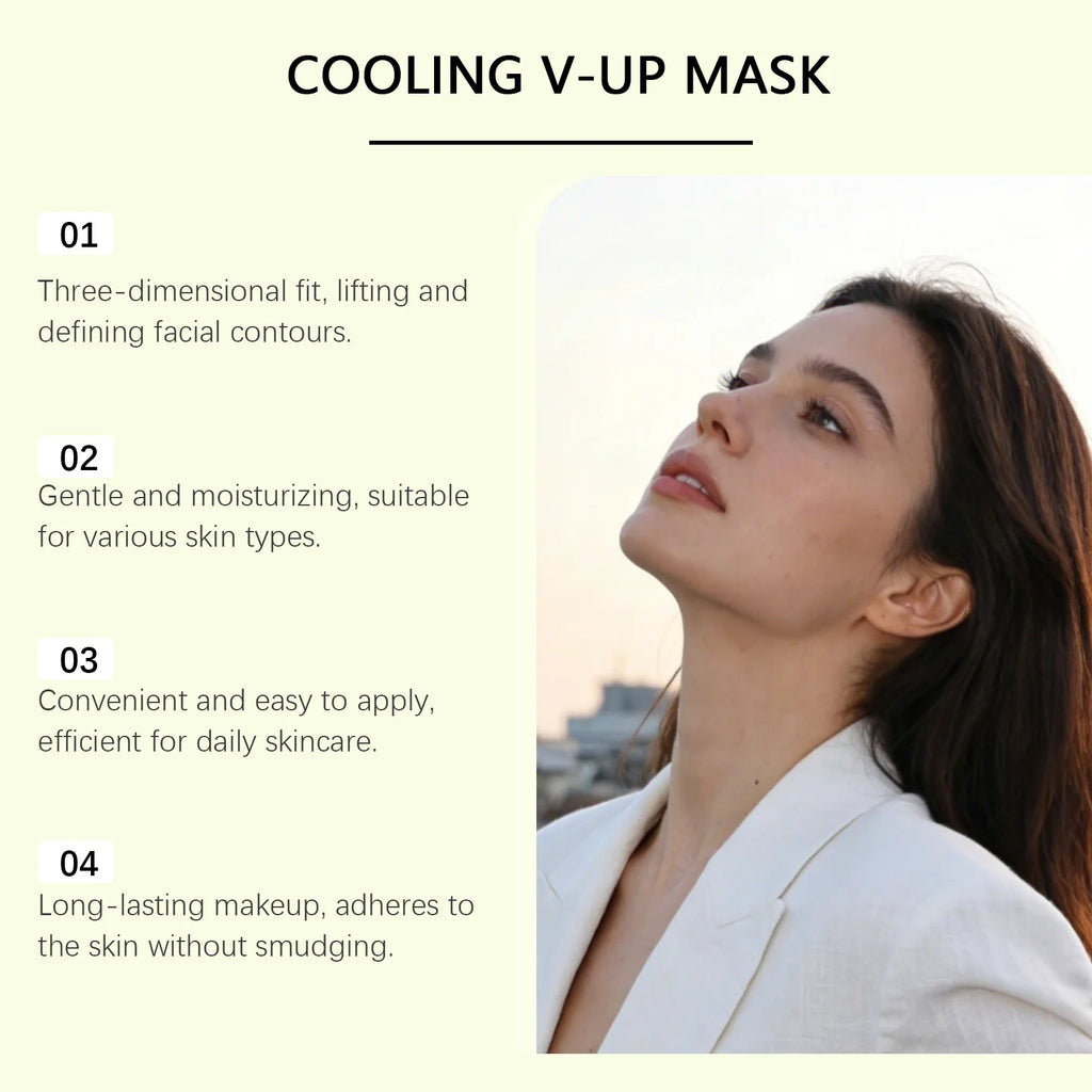 Hoygi Cooling V-Up Face Lifting Mask | V-Shape Chin Firming Patch Face Lifting Mask Zpaxo