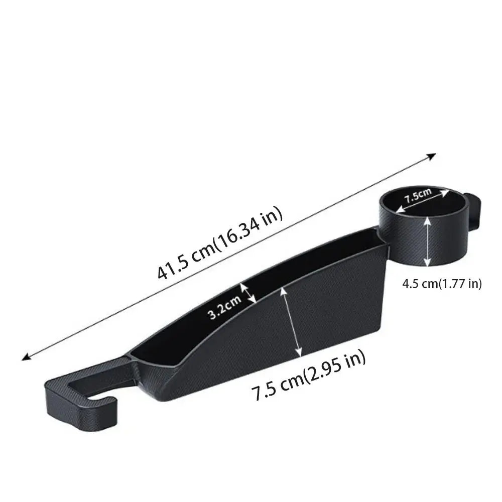 4 in 1 Multi-functional Car Seat Gap Organizer Hook Belt Dual Slot Organizer With Cup Holder Universal Design Gap Filler Strip Zpaxo