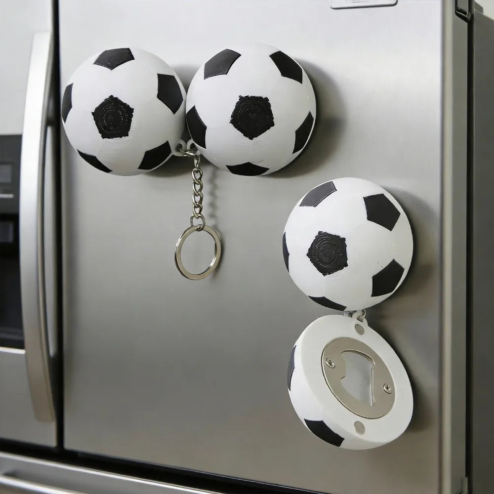3 in1 Opener Sports Theme Balls Funny Fan Football Fridge Magnetic Zpaxo