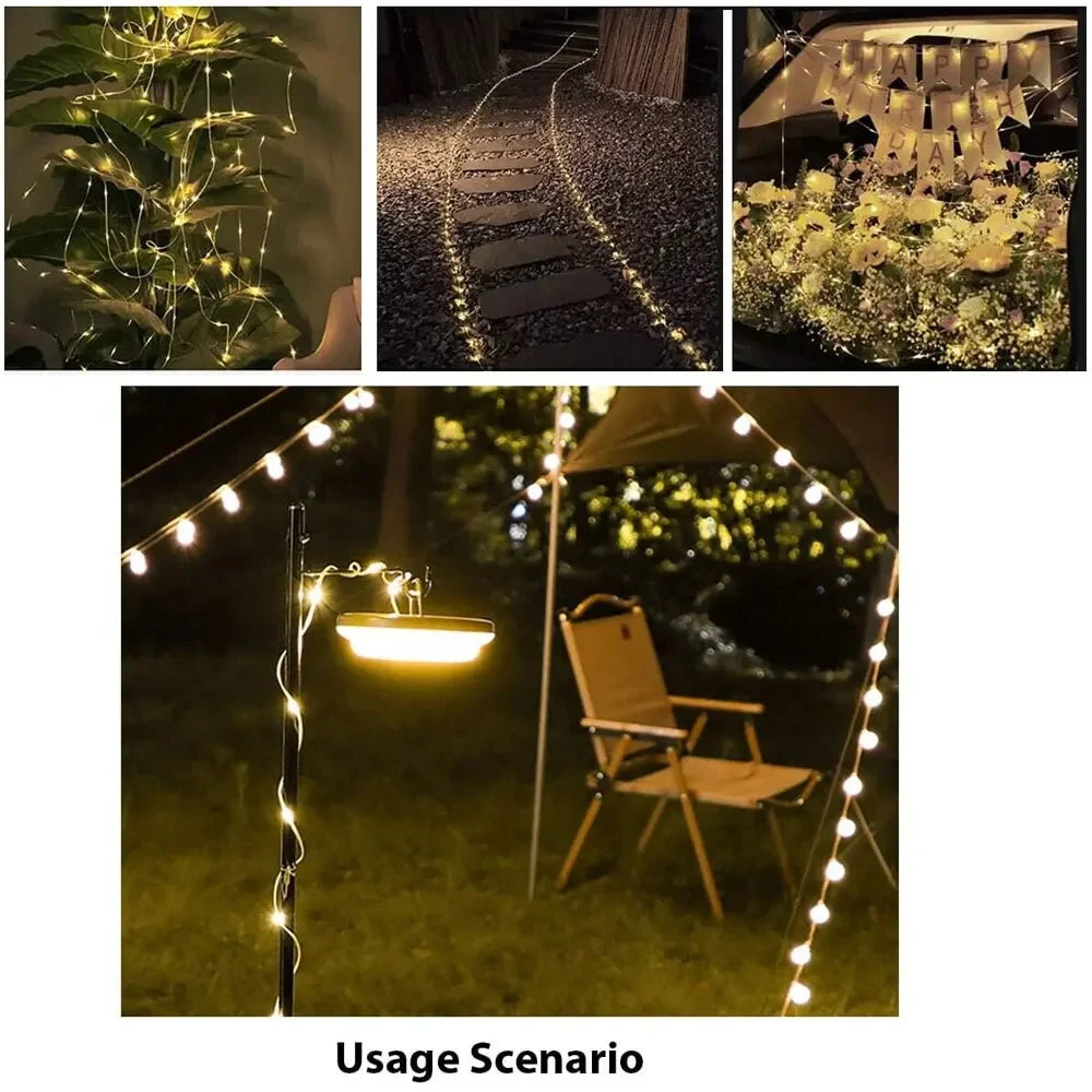 ESMARTER 10M LED Rechargeable Camping Lamp – IPX4 Waterproof