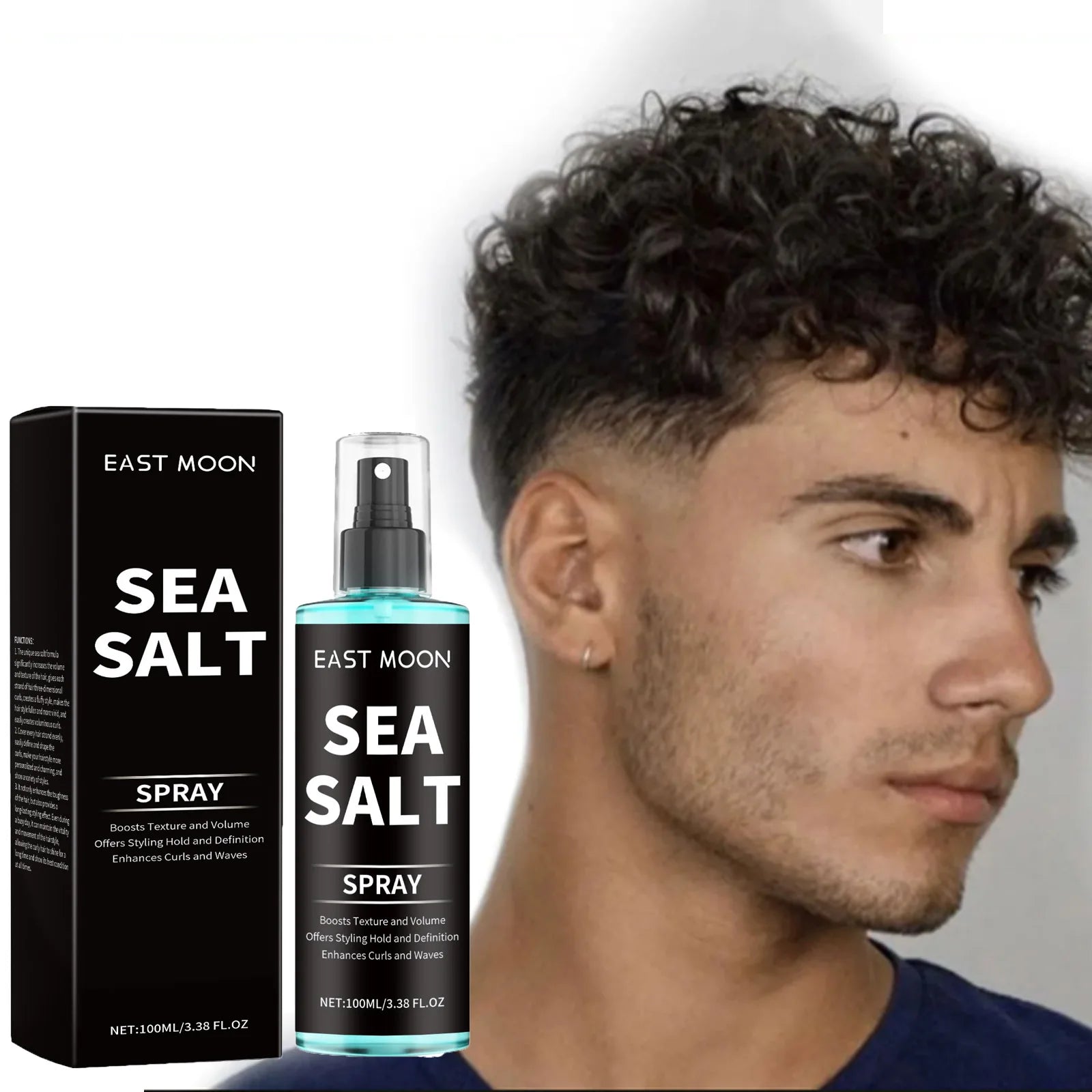 East Moon Sea Salt Hair Spray – Curl Defining & Volumizing Curl Defining Spray Zpaxo Default Title