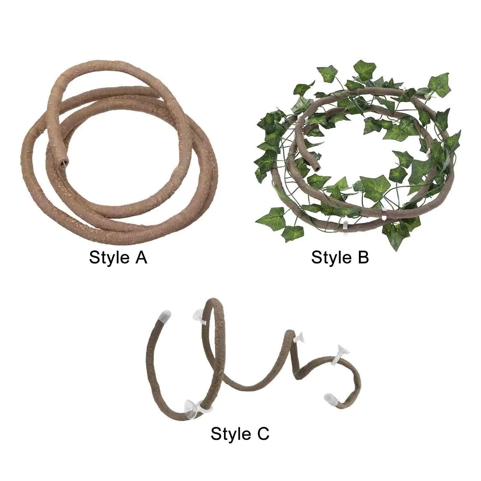 Reptile Vines for Terrarium Decor Fake Plants Reptile Terrarium Decor for Chameleon Snake Leopard Gecko Bearded Dragon Zpaxo