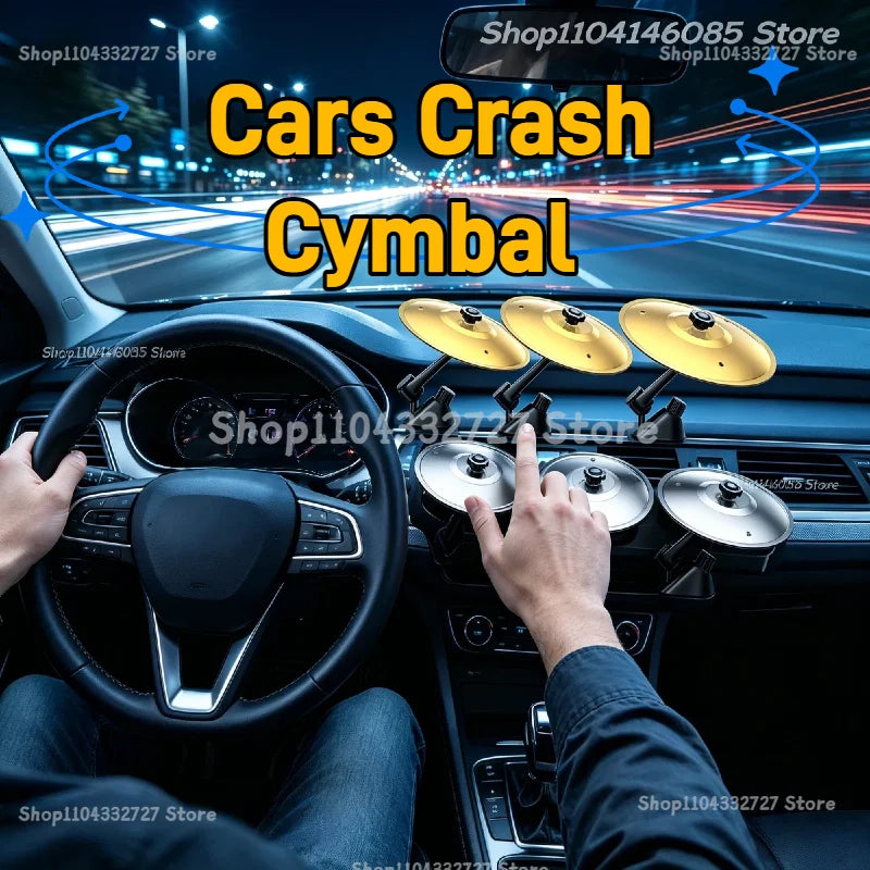 Universal Mini Drums Colliding with Cymbals Vent Decoration for Car Rugged Automotive Interior Accessories Crash Proof Design Zpaxo