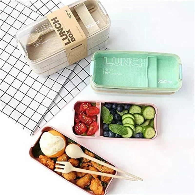 Safe Lunch Food Container Kids Bento Box Leakproof Containers Cute