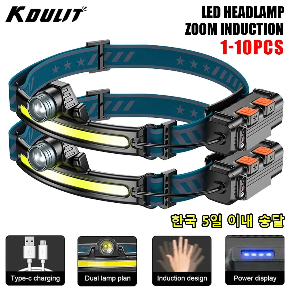 KDULIT XPG+COB LED Headlamp | USB Rechargeable, 6 Modes LED Headlamp Zpaxo