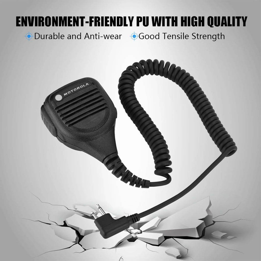 Headphone Jack Speaker Mic Walkie Talkie Radio Hand Microphone Steel