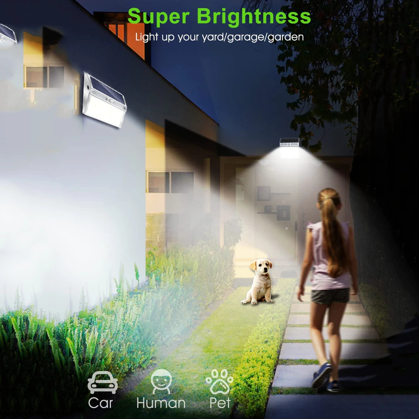 112 LED Solar Outdoor Lights Stainless Steel Motion Sensor Lamp Zpaxo