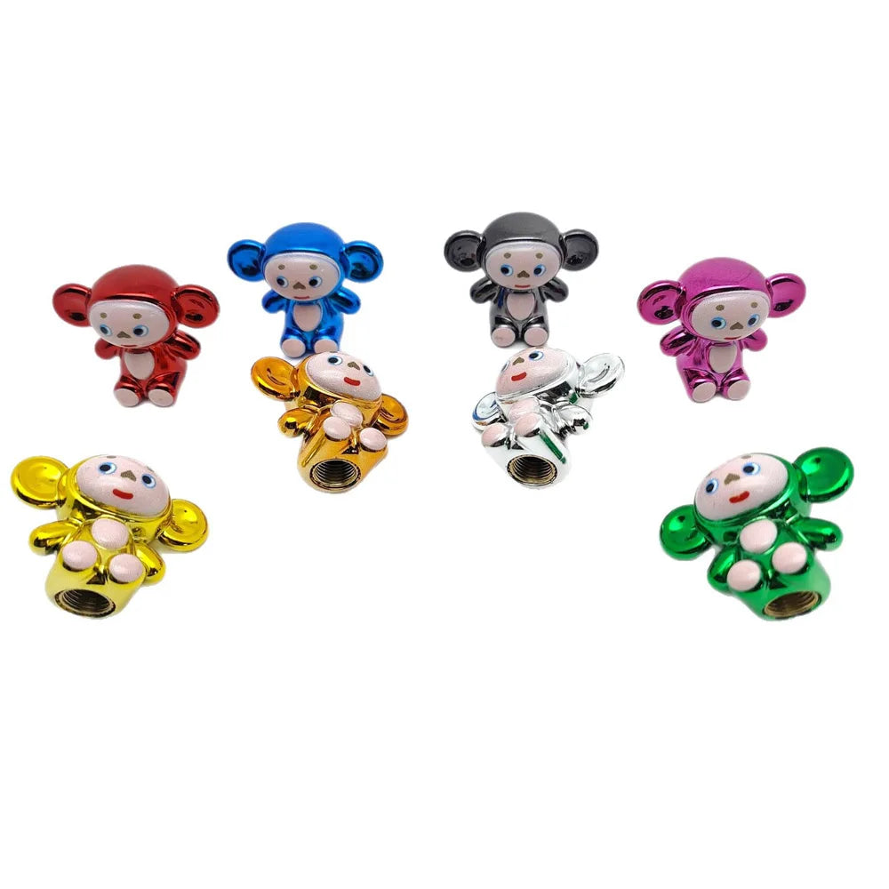 Cartoon Monkey Tire Valve Stem Caps – Cars, Bikes & Motorcycles
