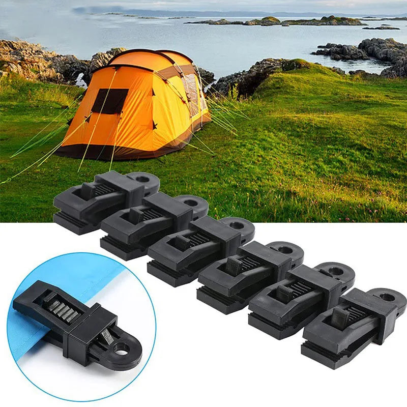 Windproof Tent Clips & Guy Rope Buckles – 10/20/30 Pack