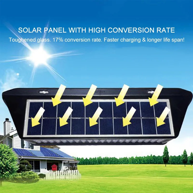Outdoor Solar Lights 3 Modes Motion Sensor 118 LED Flood Light IP65 Zpaxo
