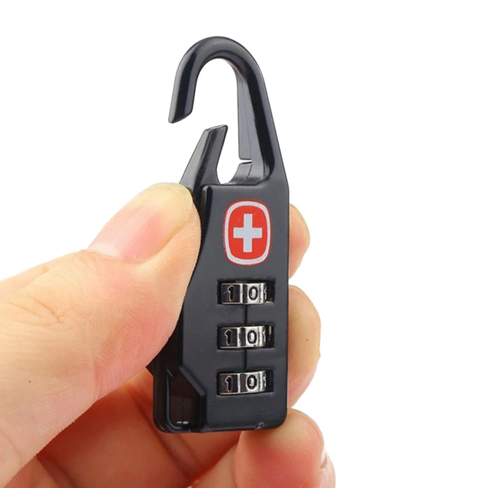 Outdoor Backpack Handbag Zipper Lock Anti Theft Portable Mini Combination Code Number Lock for Travel Backpack Accessories Zpaxo