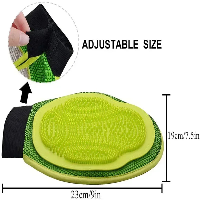 Pet Grooming Massage Gloves Cats Dogs Silicone Dog Bath Cleaning
