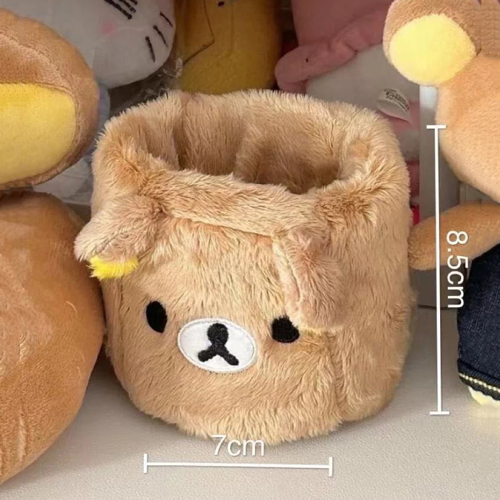 Kawaii Plush Pencil Holder – Cute Desk Organizer & Pen Container Pencil Holder Organizer Zpaxo A