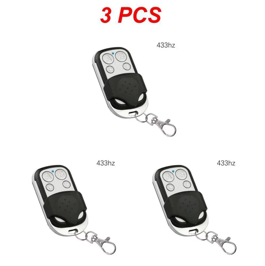 1PC/50PCS Wireless RF Remote Control 433MHz Electric Gate Garage Door Remote Control Key Fob Duplicator Controller Zpaxo 3PCS