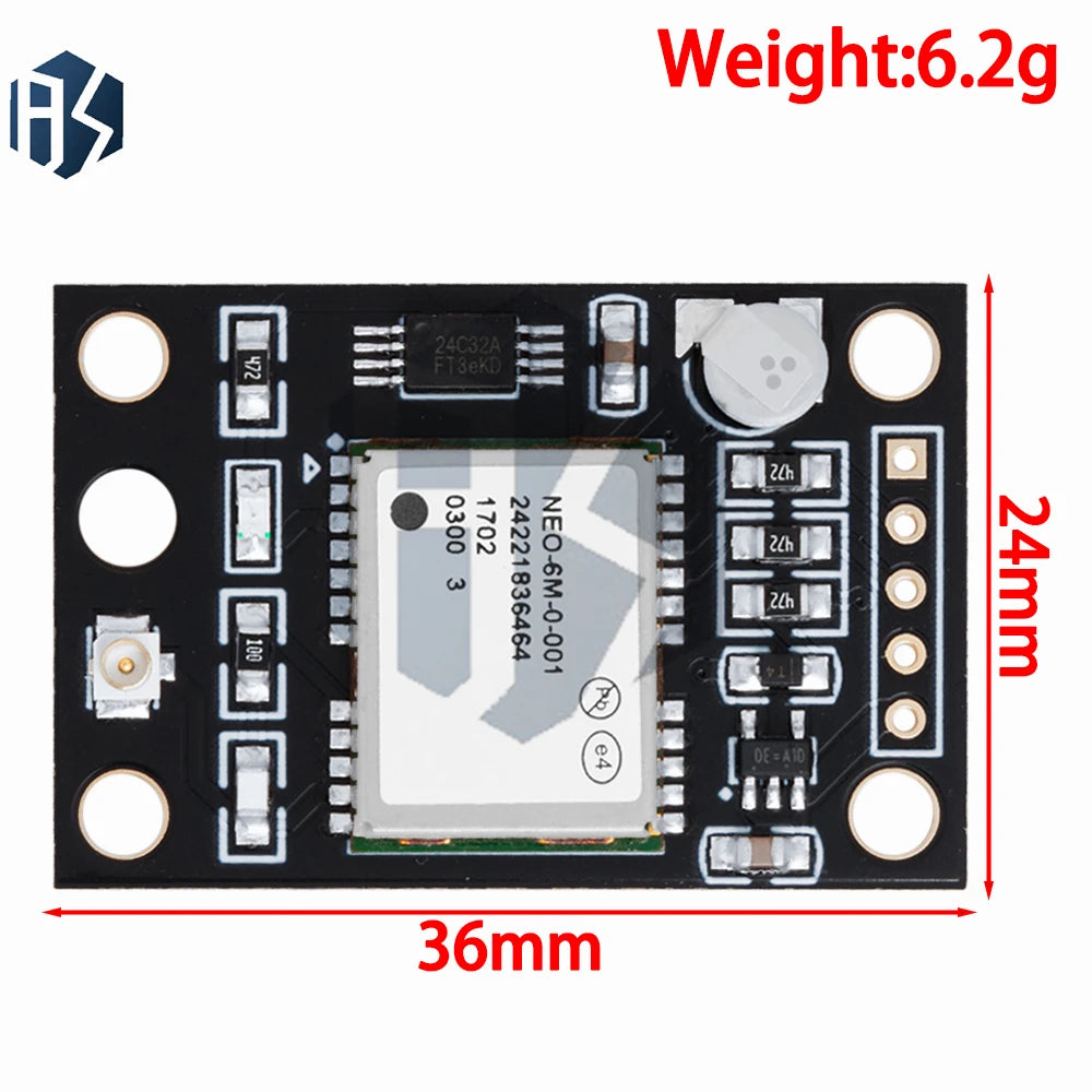 GY-NEO6MV2 NEO-6M GPS Module NEO6MV2 Flight Control EEPROM Controller Zpaxo