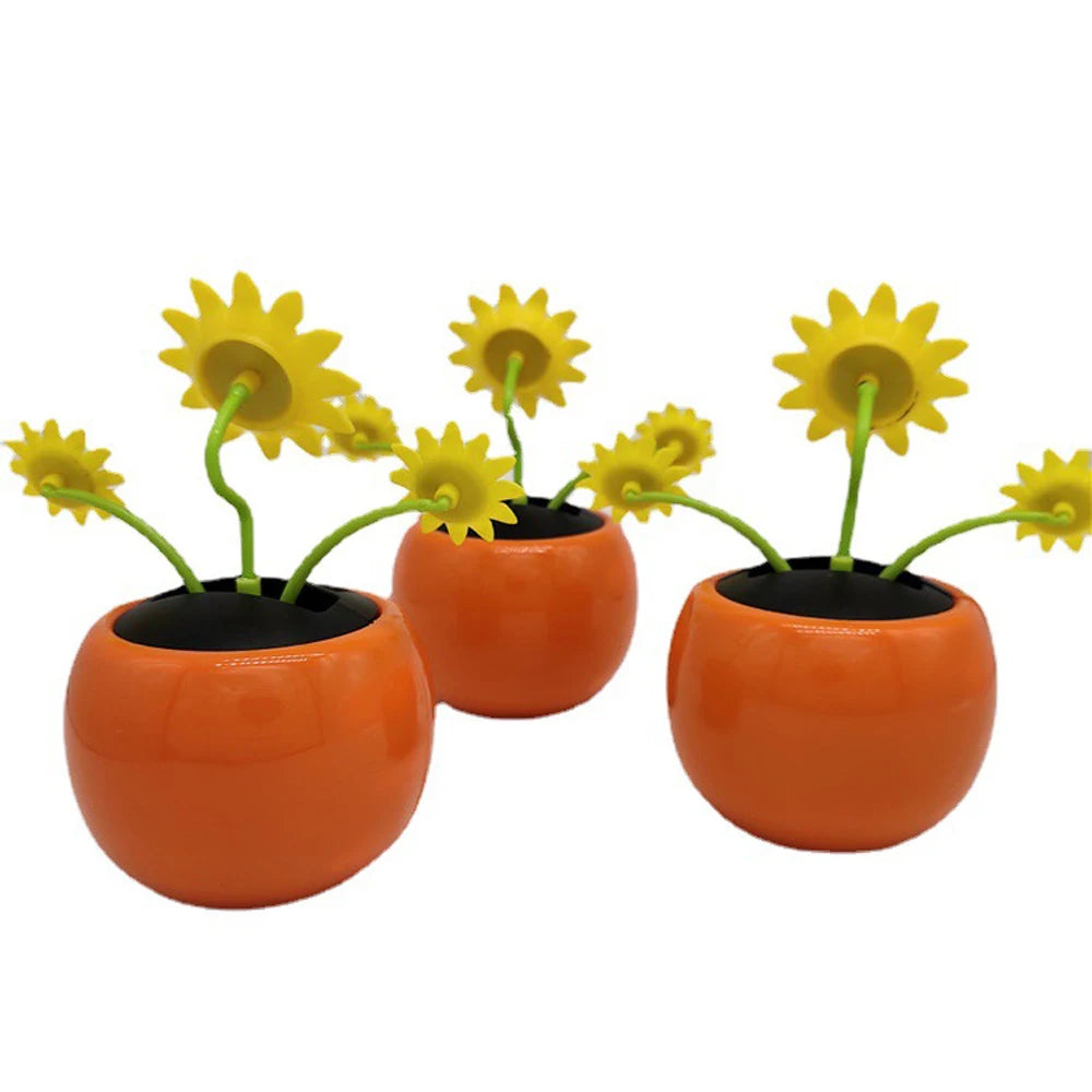Office Creativity Insect Swing Car Dashboard Decor Honey Bee Solar Zpaxo