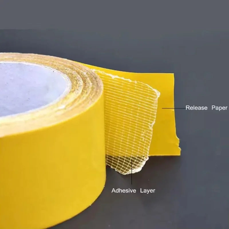 Super Thin Strong Fixation Double Sided Adhesive Tape Heavy Duty Translucent Mesh Waterproof Traceless Powerful Grid Carpet Tape Zpaxo