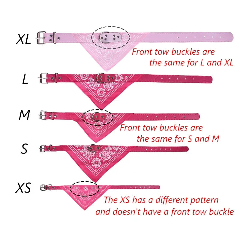 Adjustable PU Polyester Knit Pet Bandana Collar Scarf Saliva Towel