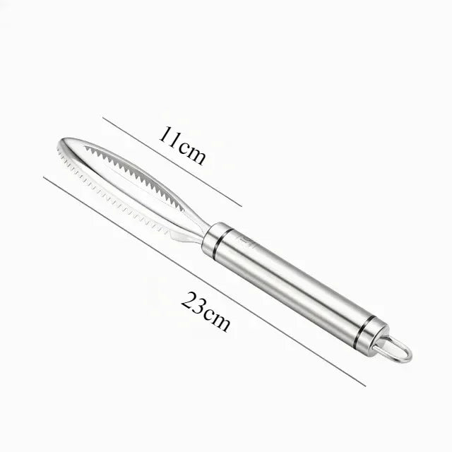 Kitchen Accessories Stainles Fish Scales Scraping Graters Fast Remove Fish Cleaning Peeler Scraper Fish Bone Tweezers Tool Gadge Zpaxo Fish scale scraping